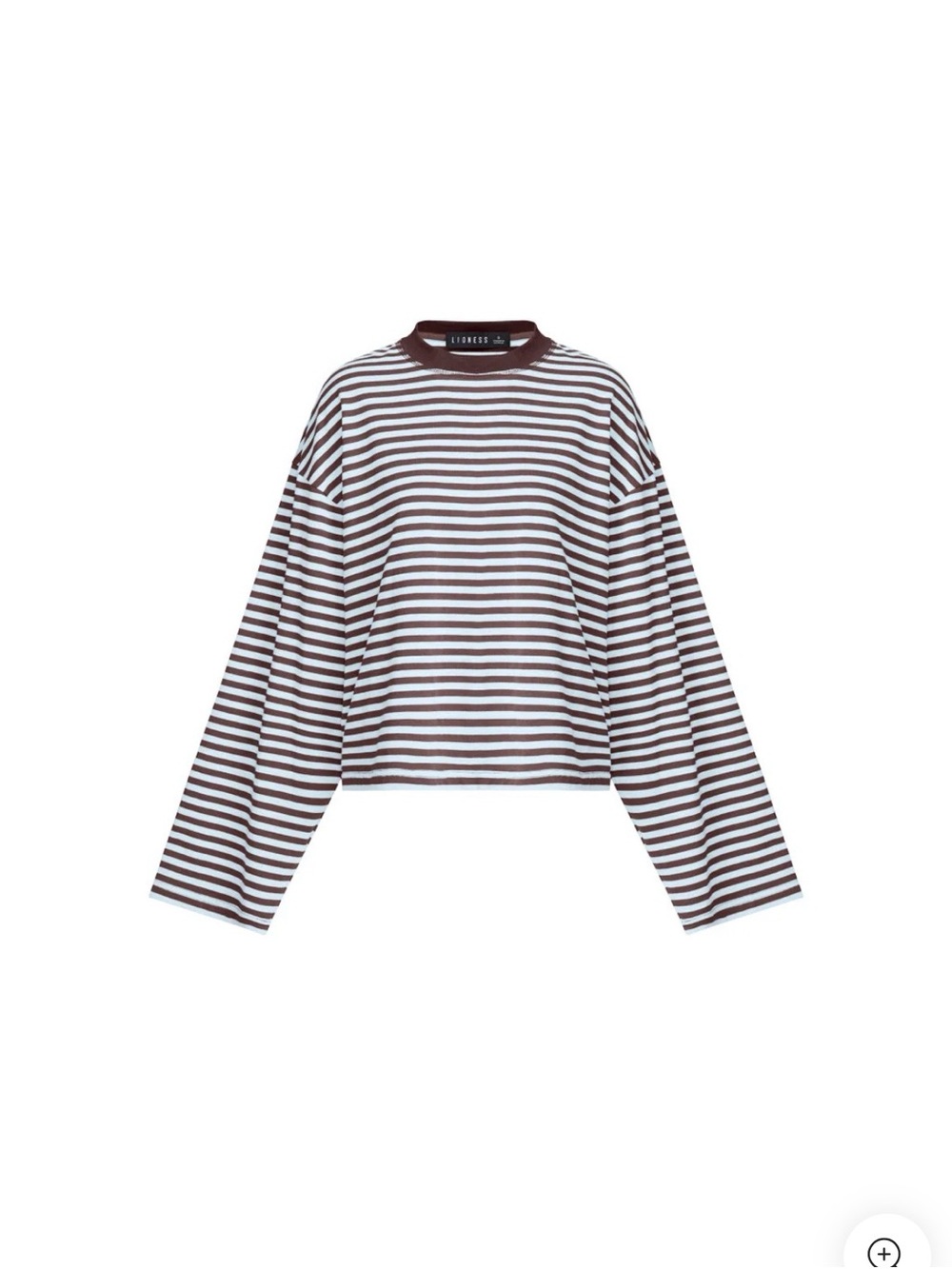 Bloom Long-Sleeve Top in Chocolate Sea Stripe